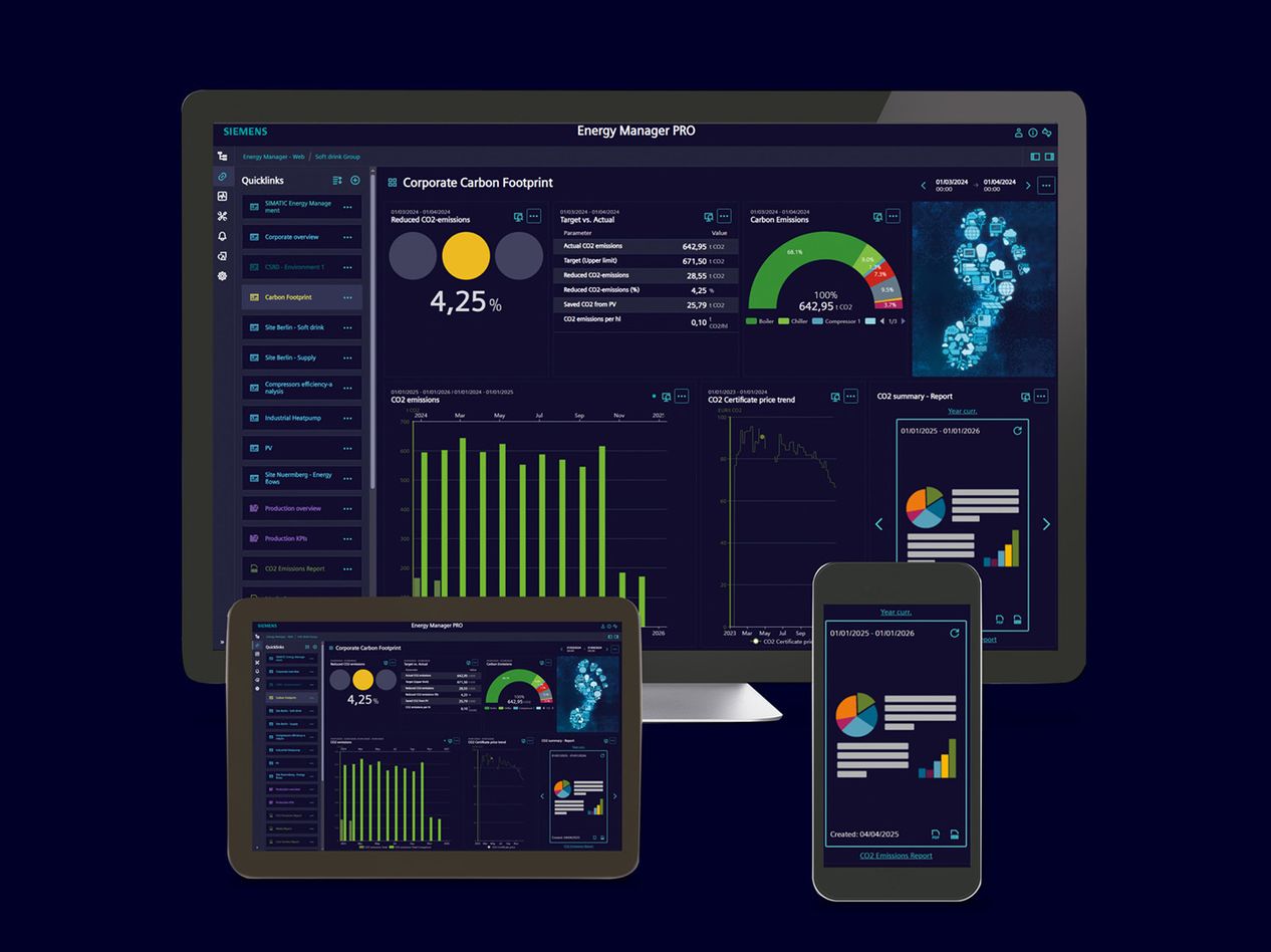 screenshot of SIMATIC Energy Manager